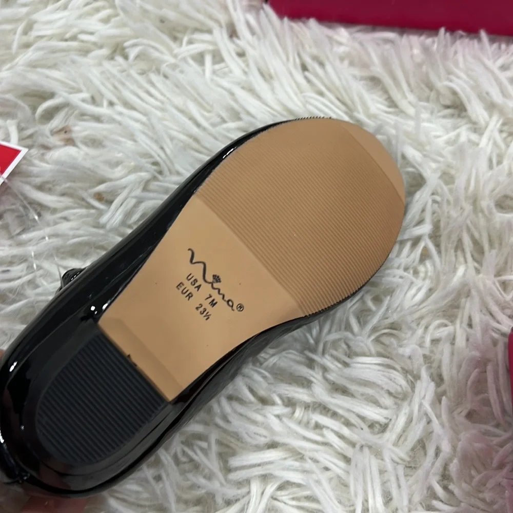 Nina BONNETT BLACK PATENT flats black